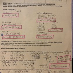 Unit 4 solving quadratic equations homework 2